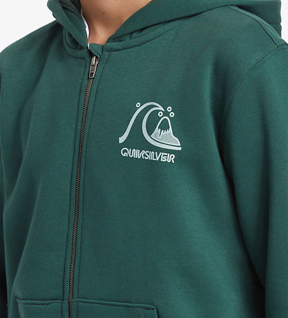 QuikSølver Cardigan - Graphic - Mørke Grøn m. Lyse Grøn