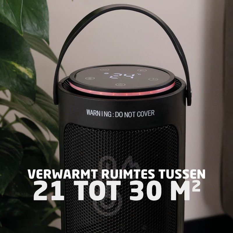 BREND Elektrische Kachel - ECO-modus - 15-35 °C - 2000W - Zwart