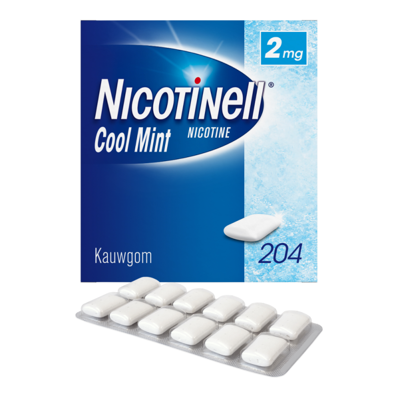 Nicotinell Kauwgom Cool Mint 2 MG 204 Stuks