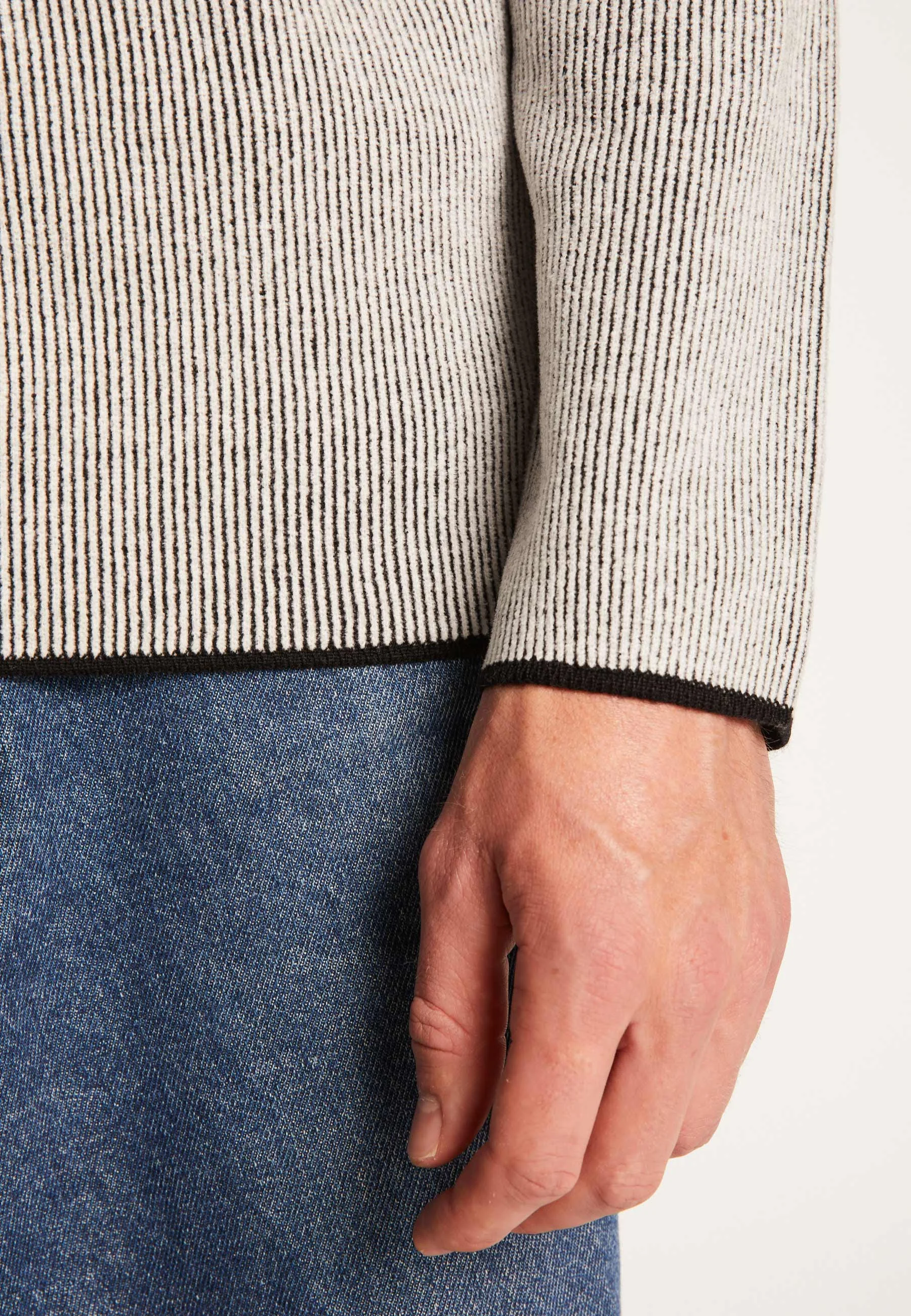 TINOAH24 - Pull col rond en laine velours | Bleu
