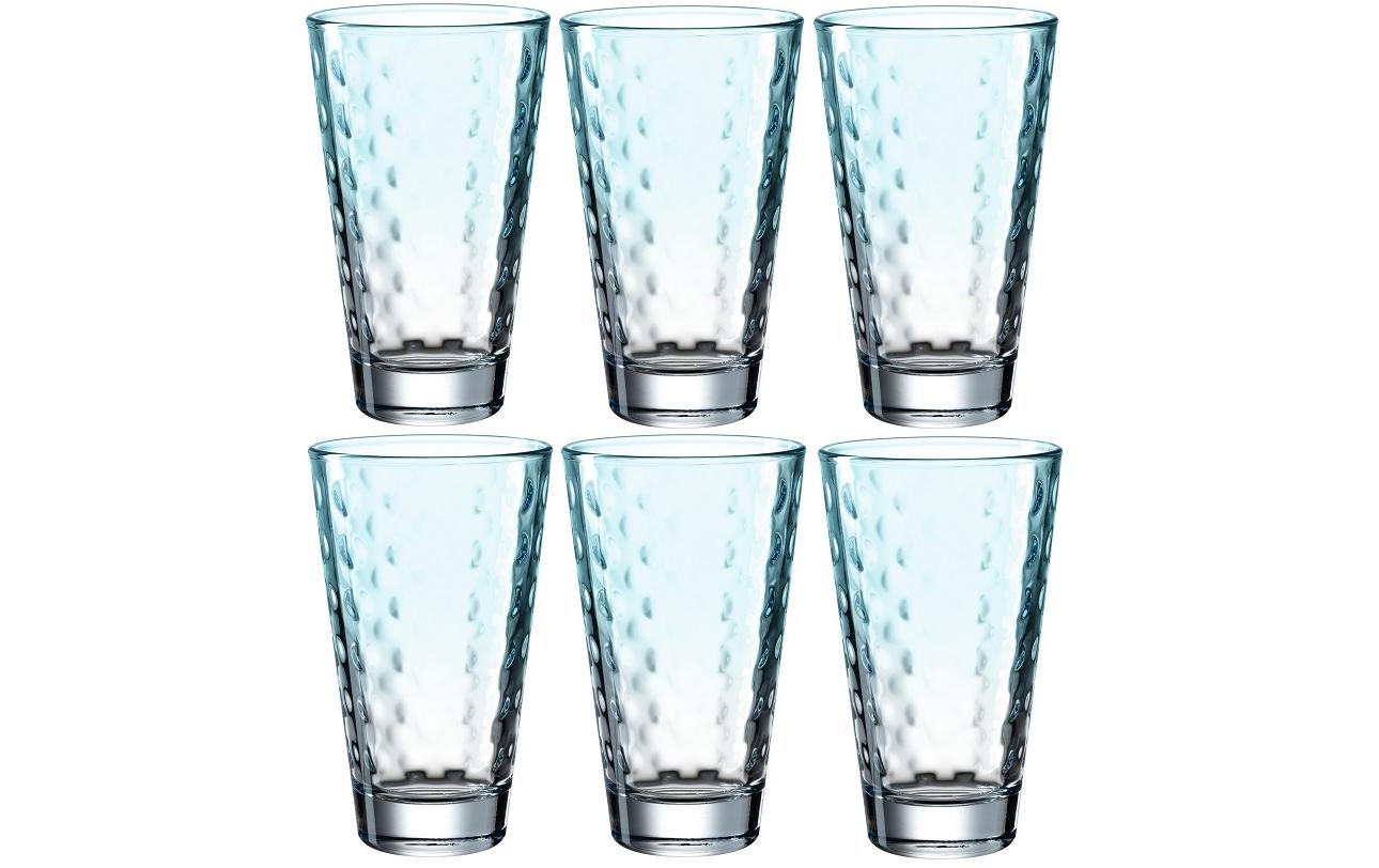 Trinkglas Optic Pastell 300 ml, 6 Stück, MintFarbiges Trinkgläser Set