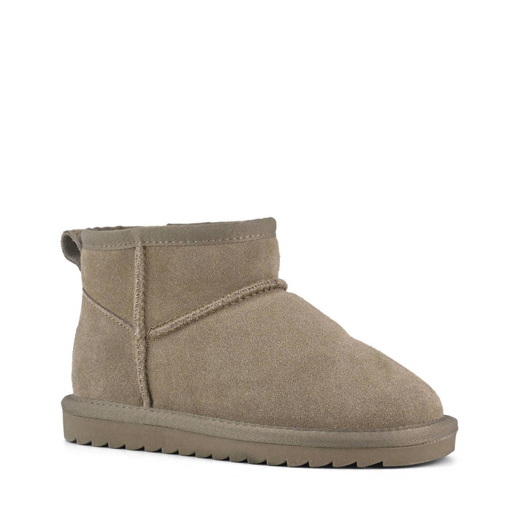 Colors of California suède enkelboots taupe