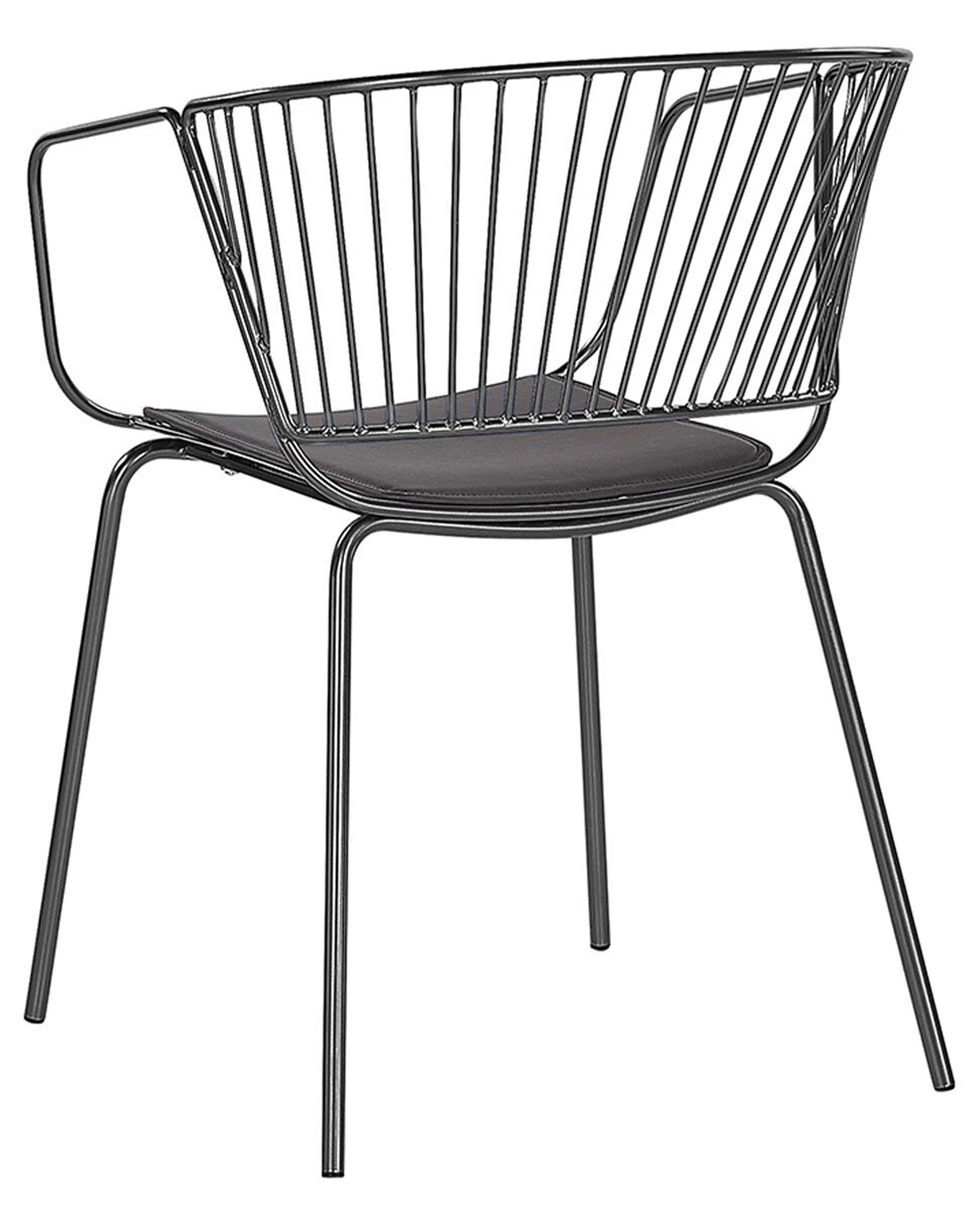 Set van 2 eetkamerstoelen RIGBY Metaal Zwart