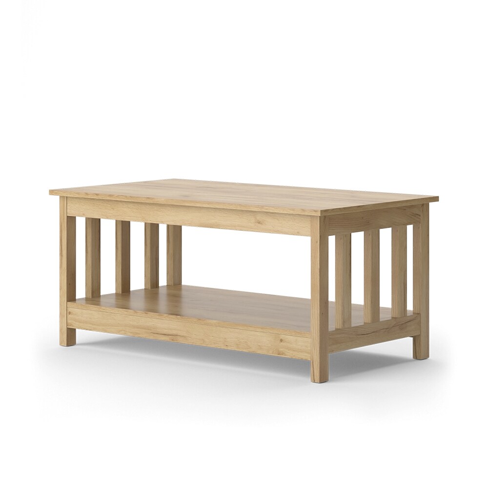 Vicco Couchtisch Oxford Eiche 101 x 46 cm mit Stauraum