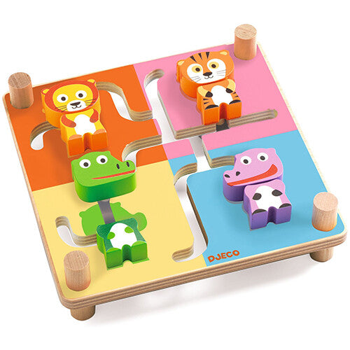 Djeco schuifpuzzel dieren