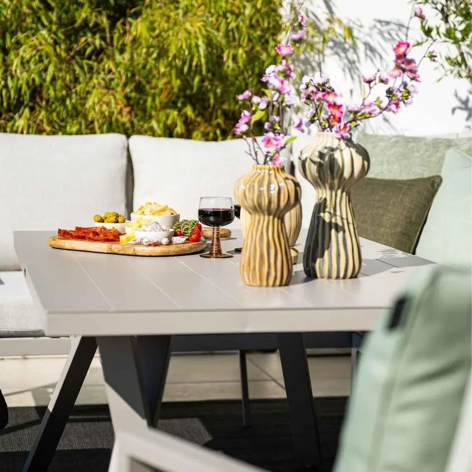 Garden Impressions Senja lounge dining set 4-delig links - valley sand
