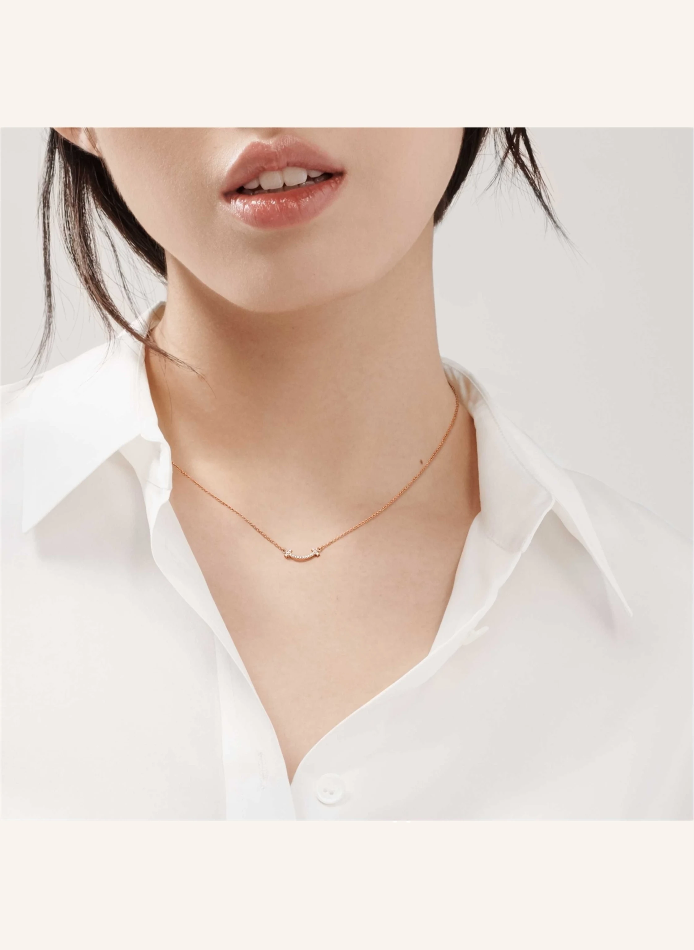 TIFFANY & Co. Tiffany T Smile HALSKETTE aus 18 Karat Roségold