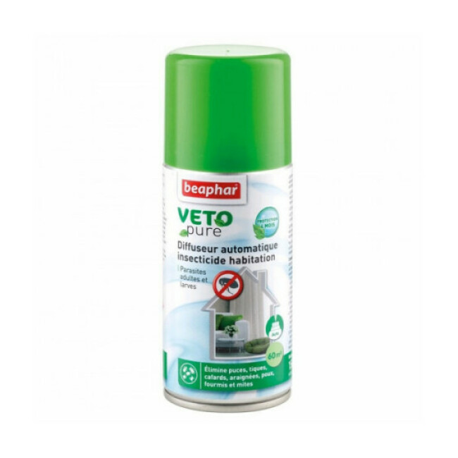 Fogger Insecticide Habitation Beaphar Vétopure aux fleurs de Pyrtèthre de Dalmatie
