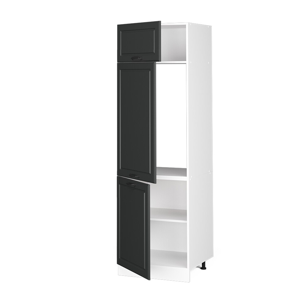 Vicco Kühlumbauschrank Küchenschrank Küchenzeile Landhaus R-Line 60 cm Weiß-Anthrazit