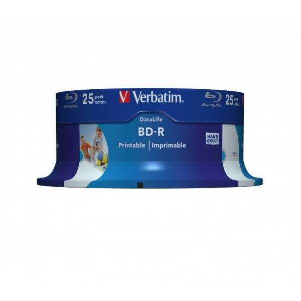 Verbatim BD-R Blu-Ray 25GB 6x Speed DL Wide Printable Pack 25