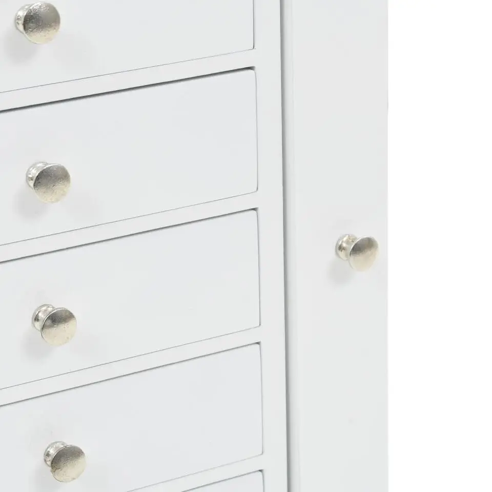 vidaXL - Sieradenkast - Wit - MDF