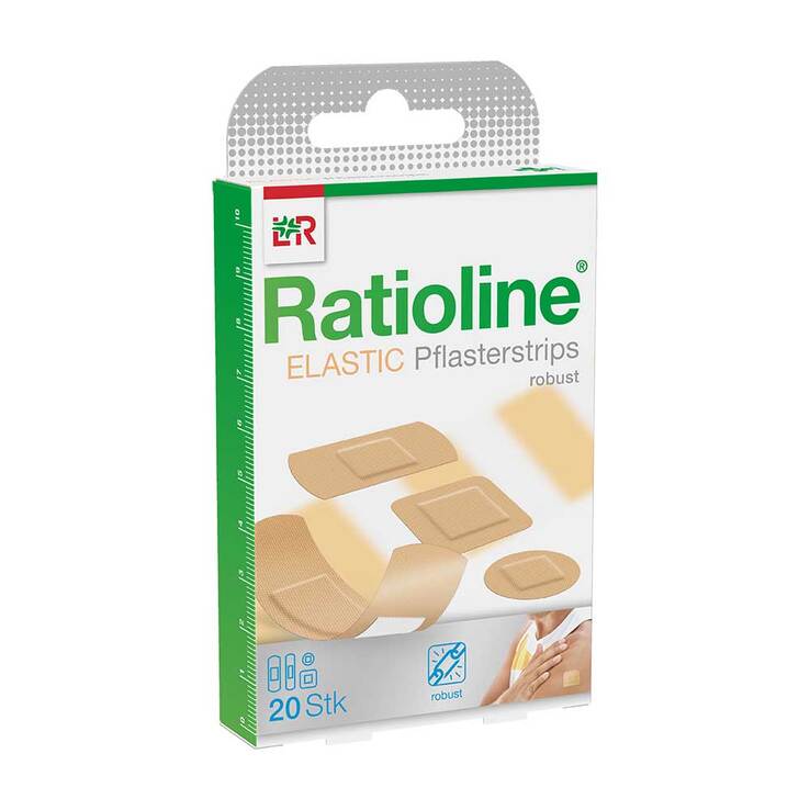 Ratioline elastic Pflasterstrips in 4 Größen, 20 St