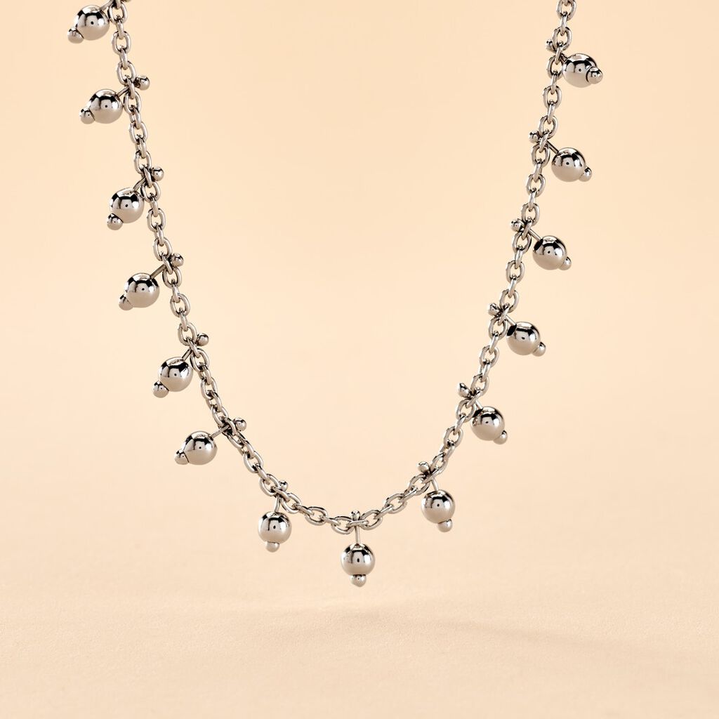 Collier Fancy Argent Blanc