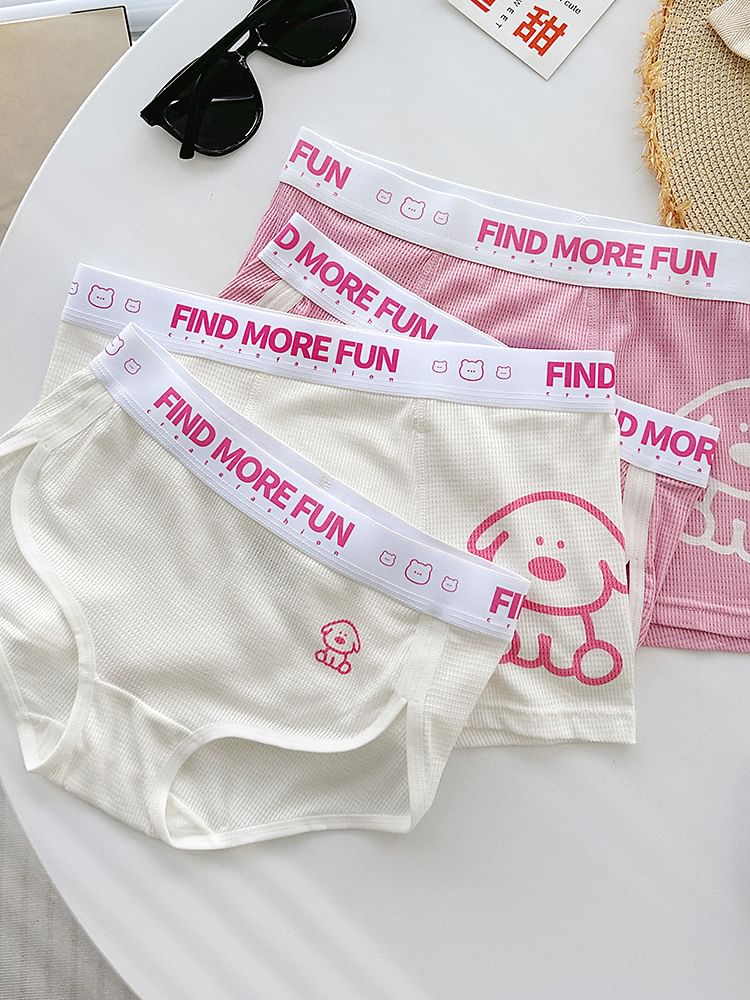 Pancherry - Matching set voor koppels: boxershort met hondenprint + panty