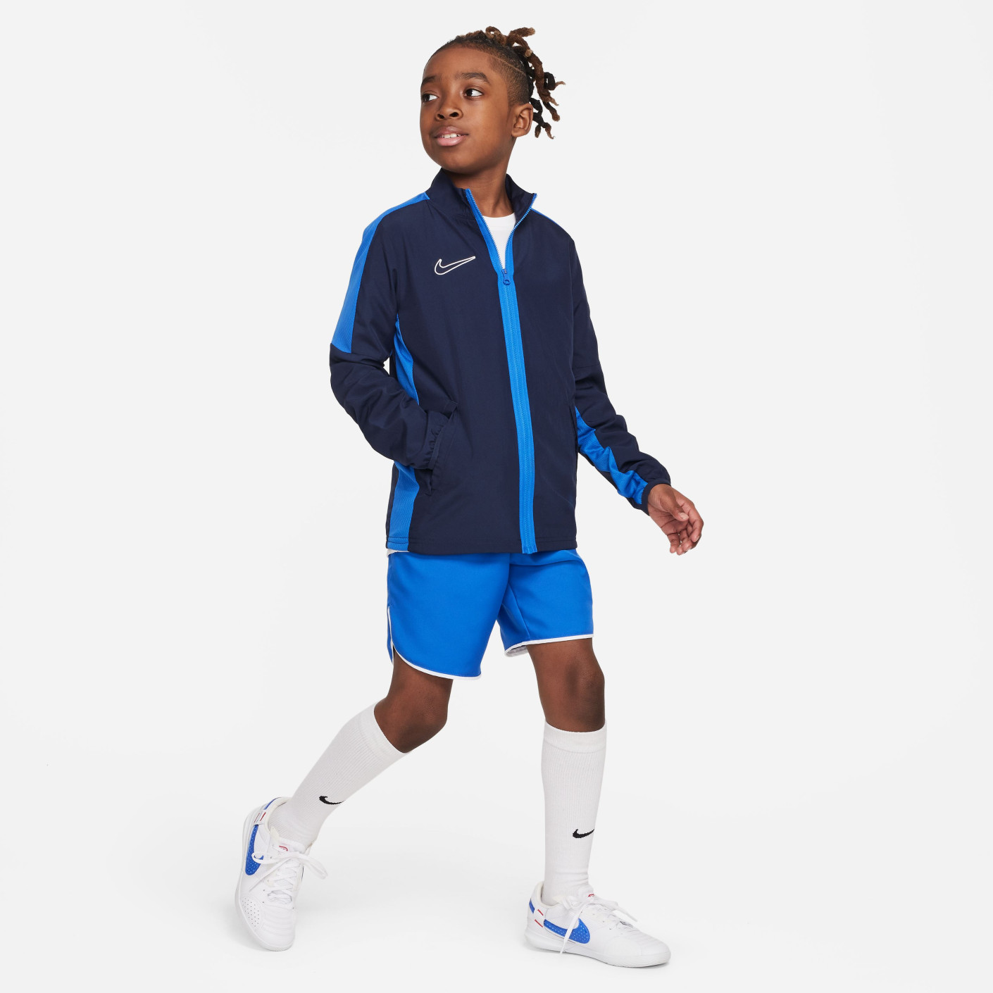 Nike Dri-FIT Academy 23 Trainingsjack Full-Zip Woven Kids Donkerblauw Blauw Wit