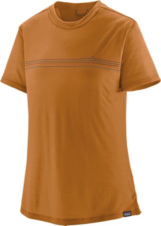 CAP COOL Damen-Merino-Kurzarmshirt  golden caramel (fitz roy fader)  XL