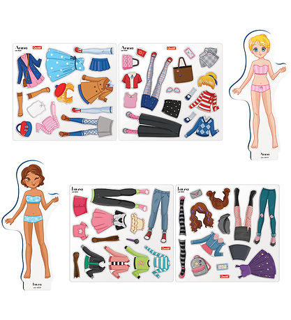 Quercetti P?kl?dningsdukker - Magnetic Fashion - Best Friends -