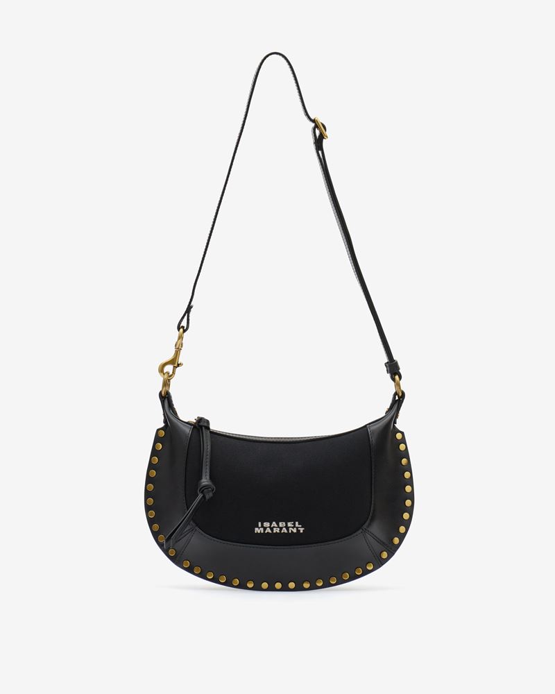 SAC PORTÉ ÉPAULE EN CUIR ET COTON OSKAN MOON
