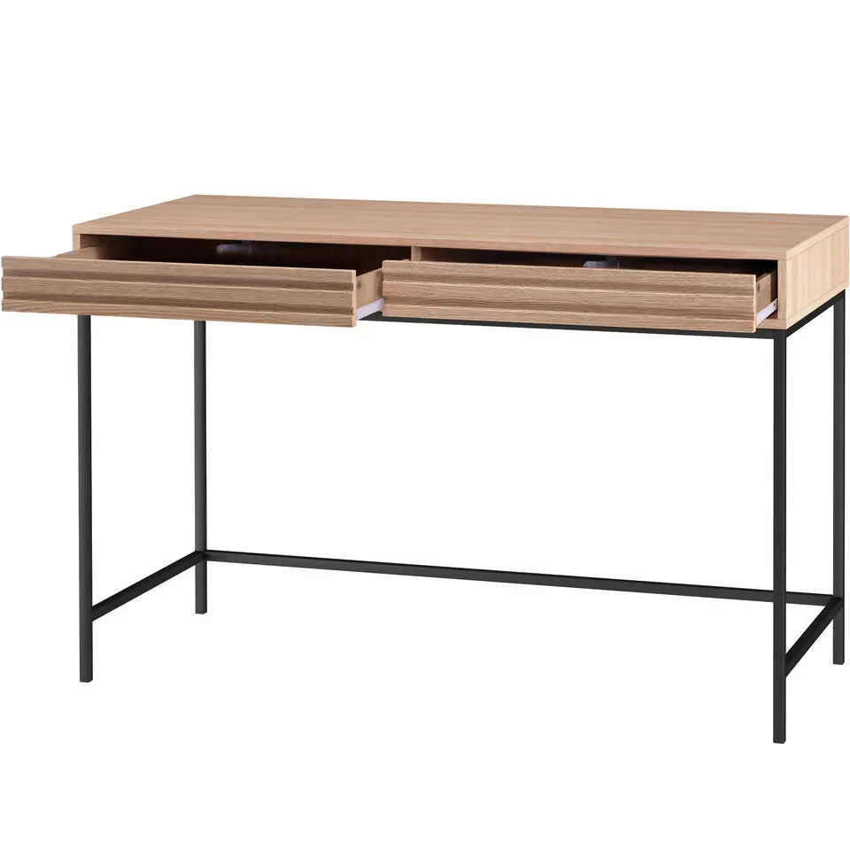 Celine -Bureau met 2 laden eiken spaanplaat