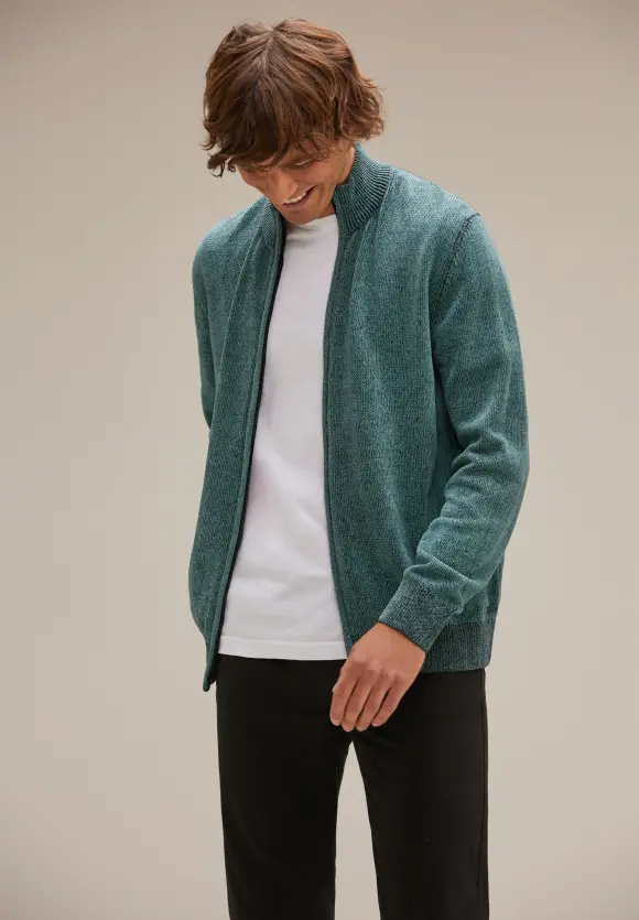 Softe Strickjacke - turquoise green