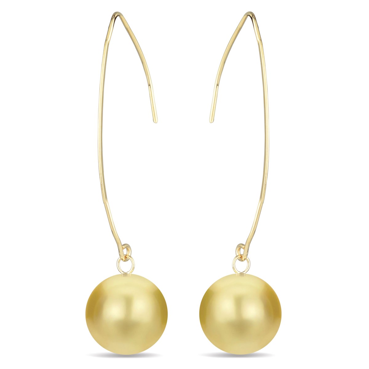 Boucles d'oreille plaqué or avec boule 14MM