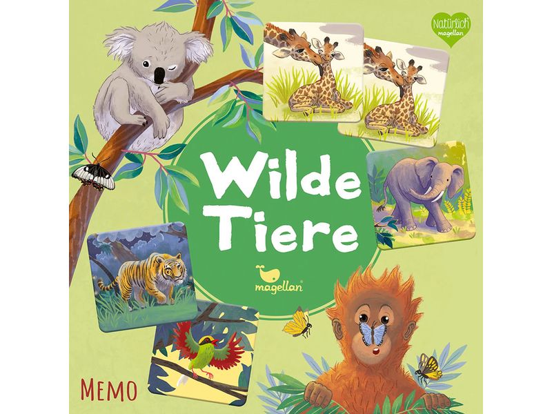 Carletto Kinderspiel Wilde Tiere – Memo (d) Merk- und Suchspiel