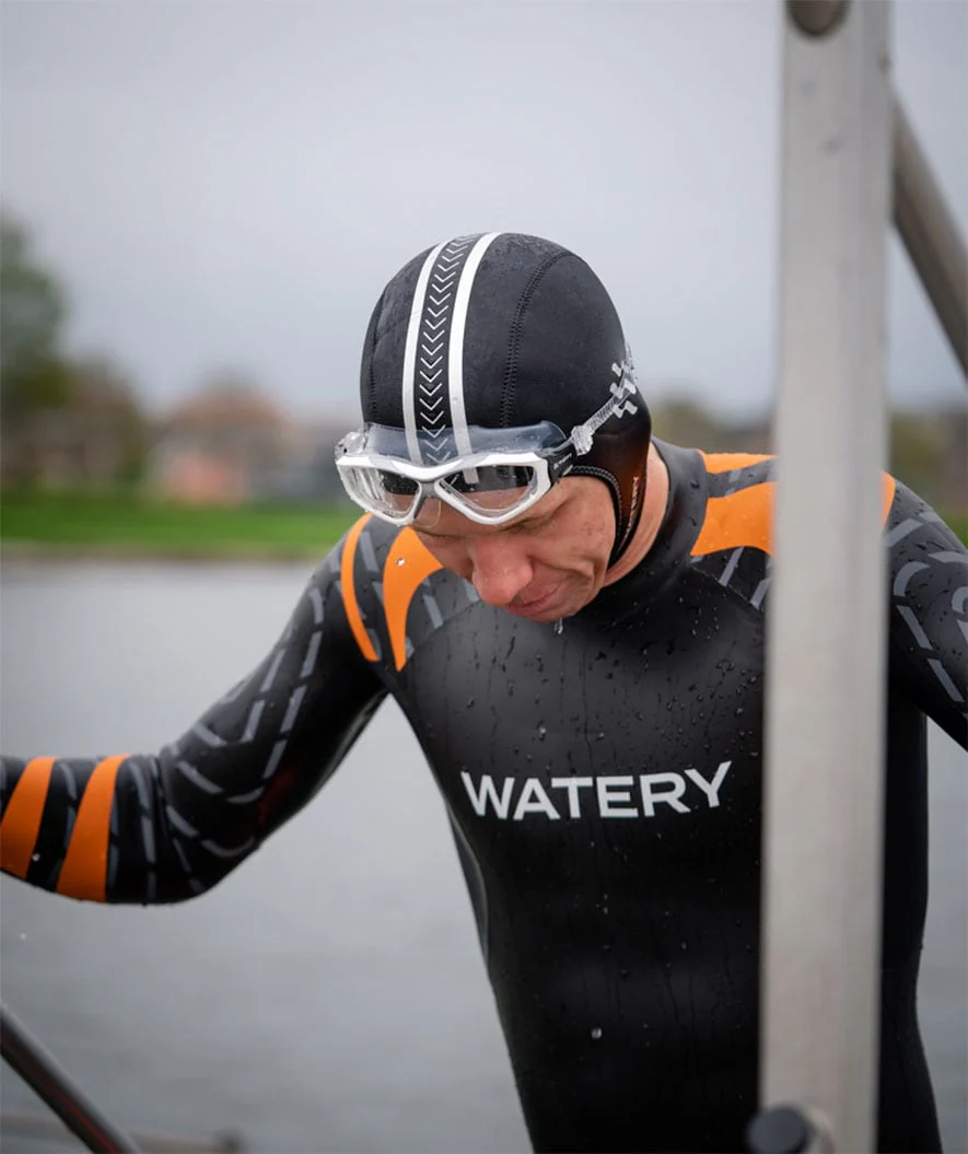Watery svømmemaske til voksne - Mantis - Hvid/grå