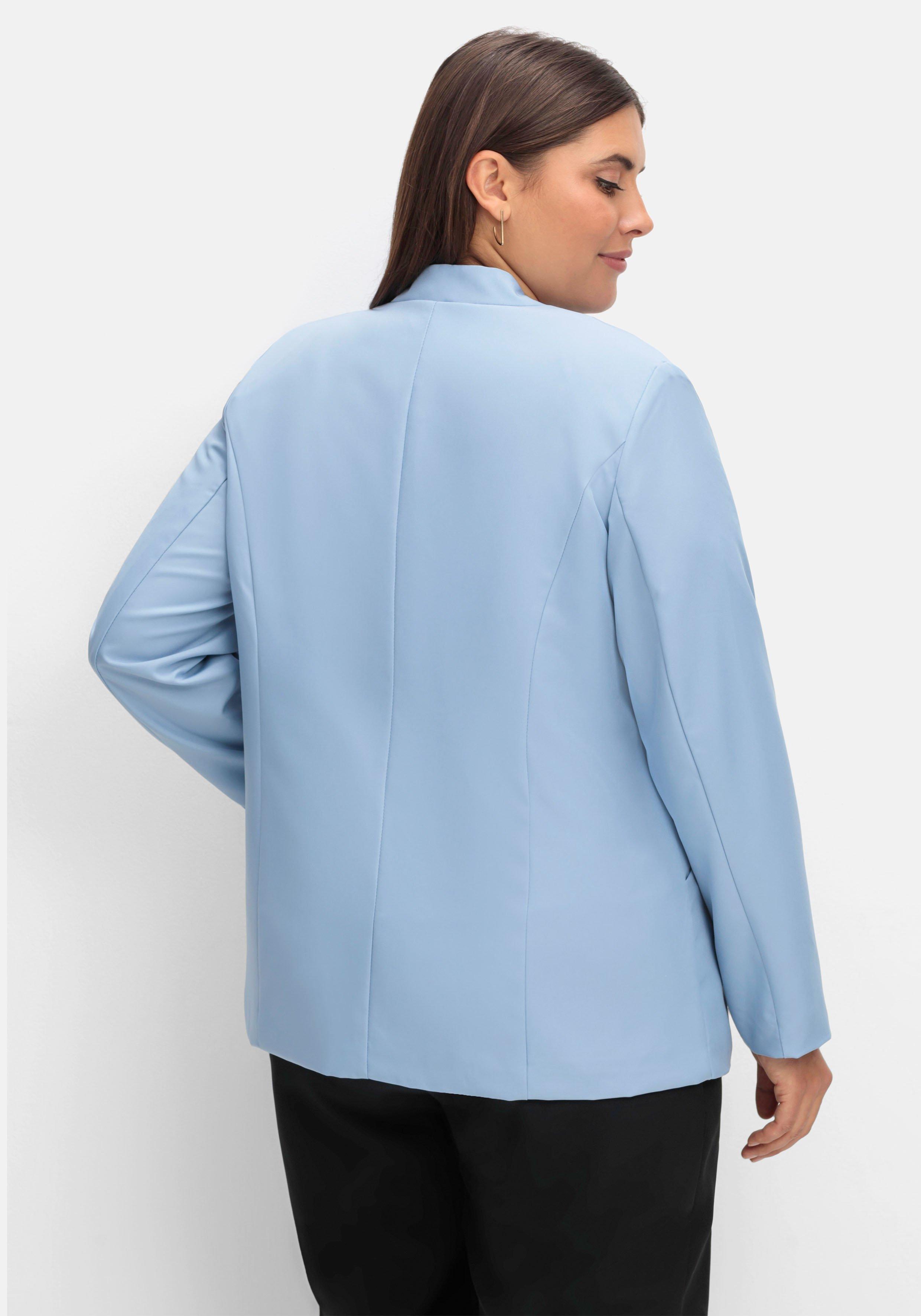 Kragenloser Blazer mit Hakenverschluss