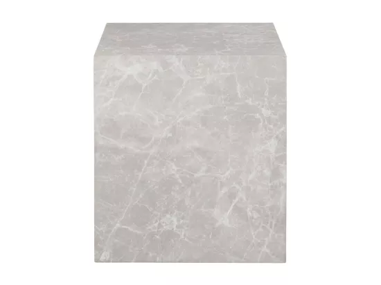 Prague - Table d'appoint effet marbre - Beige