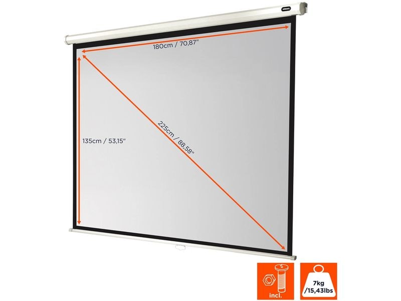 Celexon Rollo-Leinwand Eco 180x135cm 4:3 Leinwand Rollo Economy 180 x 135 cm