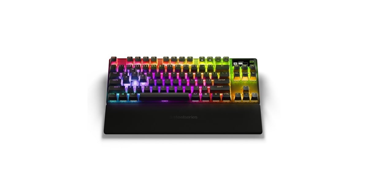 SteelSeriesApex Pro TKL Wireless, gaming toetsenbord  (Zwart, US lay-out, SteelSeries OmniPoint 2.0, RGB leds, Double shot PBT-keycaps, Bluetooth 5.0, 2,4 Ghz)