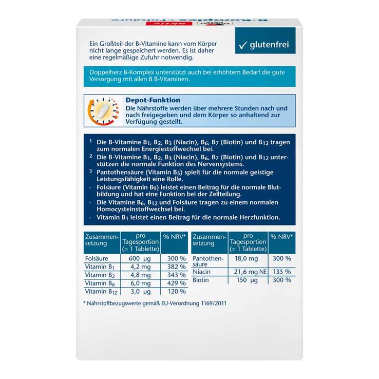 Doppelherz B-Komplex+Folsäure Tabletten, 45 St
