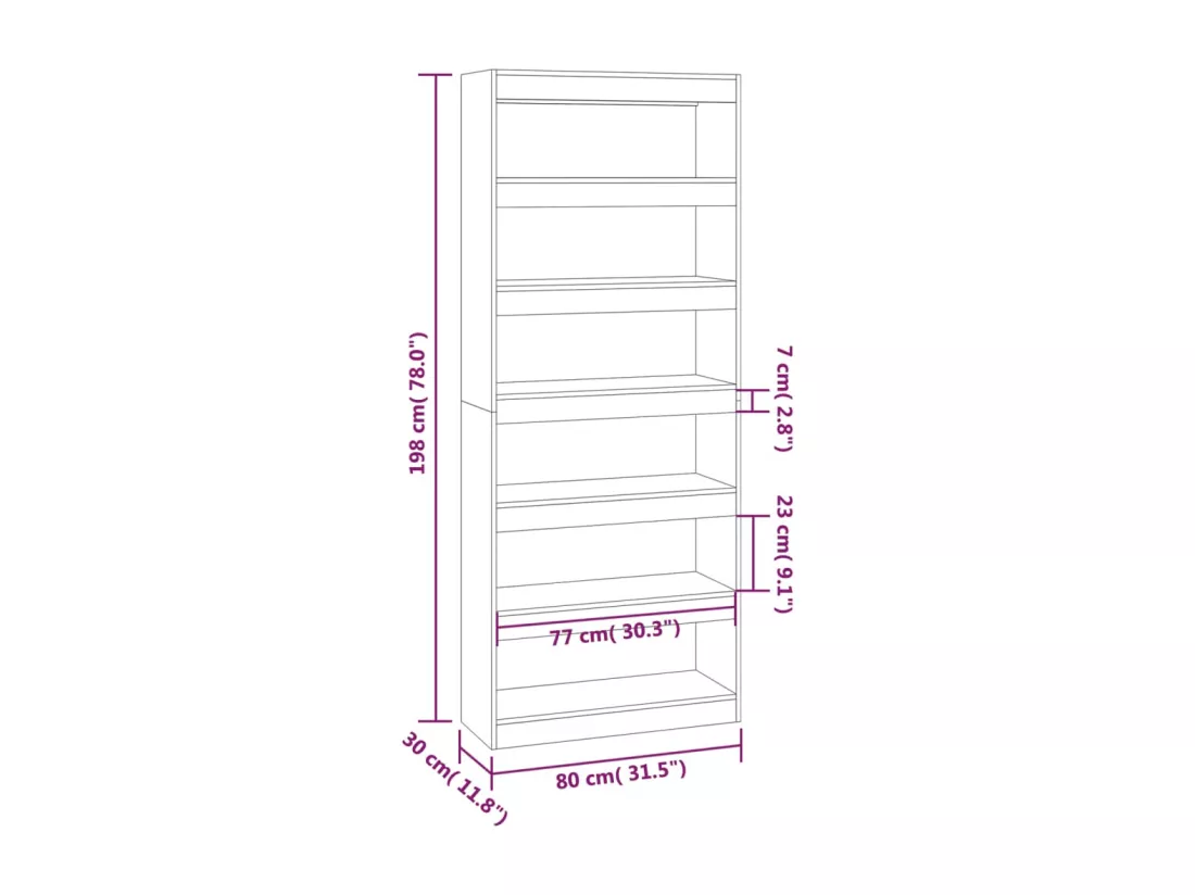 Bibliothèque/Séparateur de pièce Gris béton Bois d'ingénierie