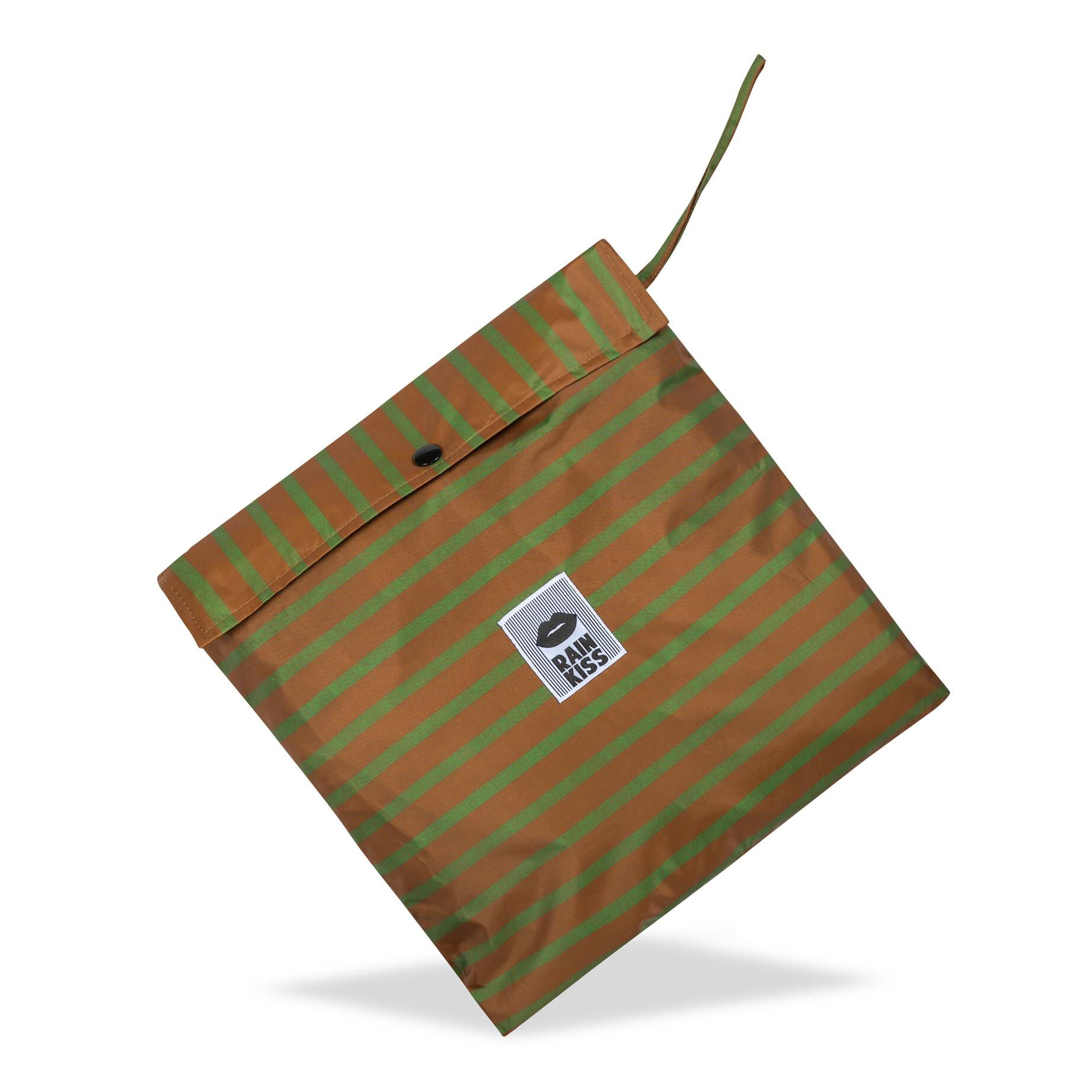 RAINKISS| Damen Regenponcho BRETON BROWN FREEN TEXT