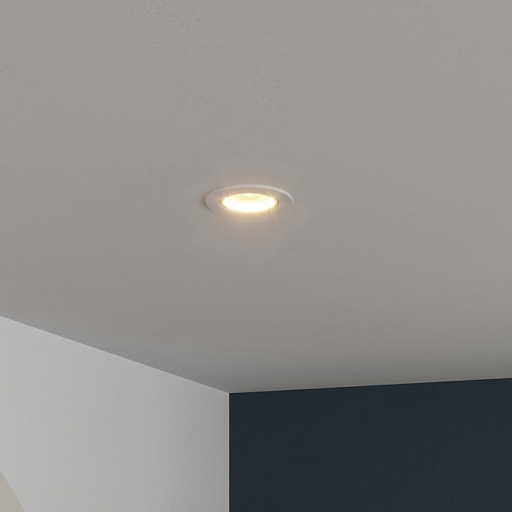 Spot encastrable Salk GU10 blanc chaud IP20 450lm 4.9W Ø8.5xH.9.4cm blanc GoodHome