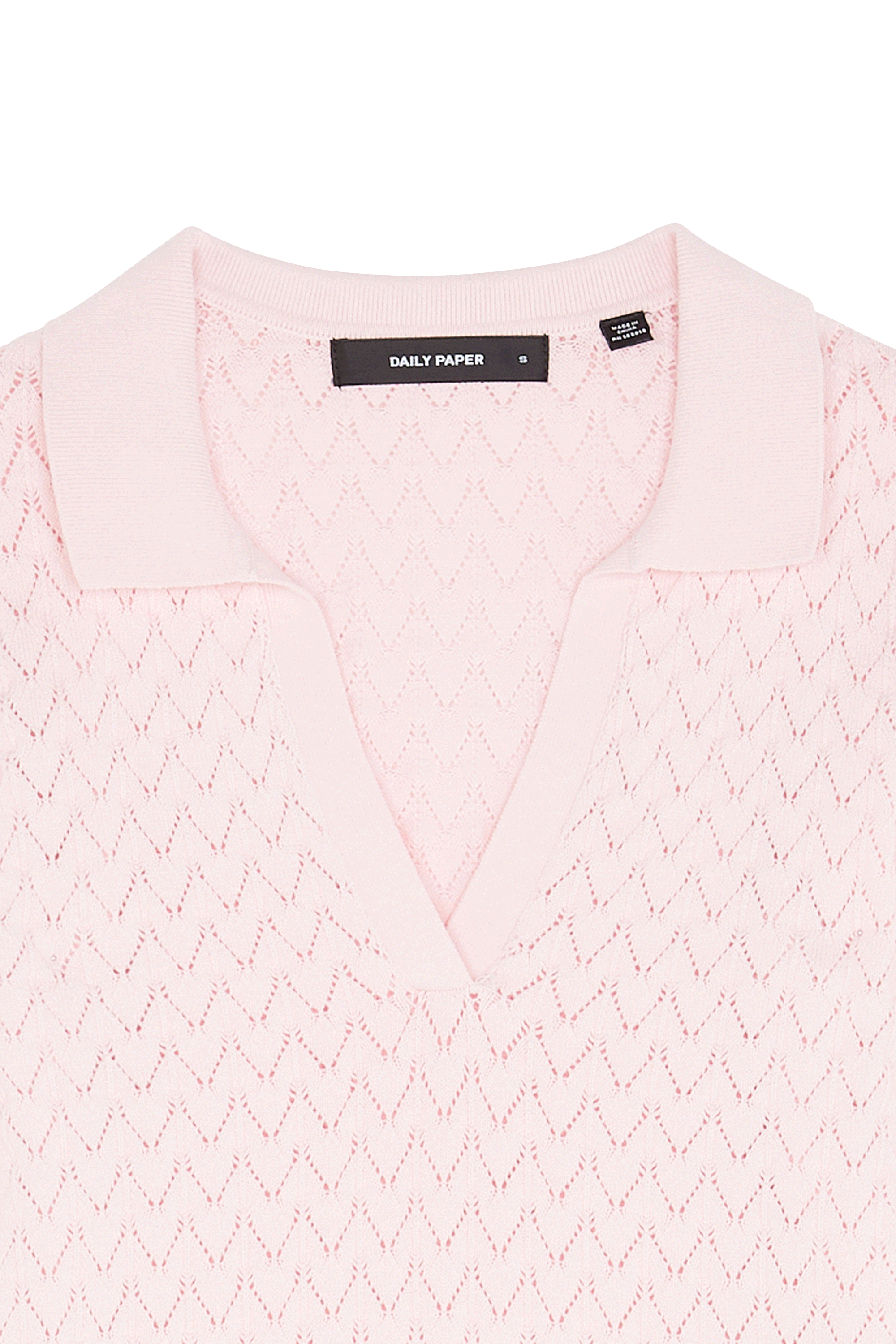 Daily Paper Pull ada knit ls polo Rose