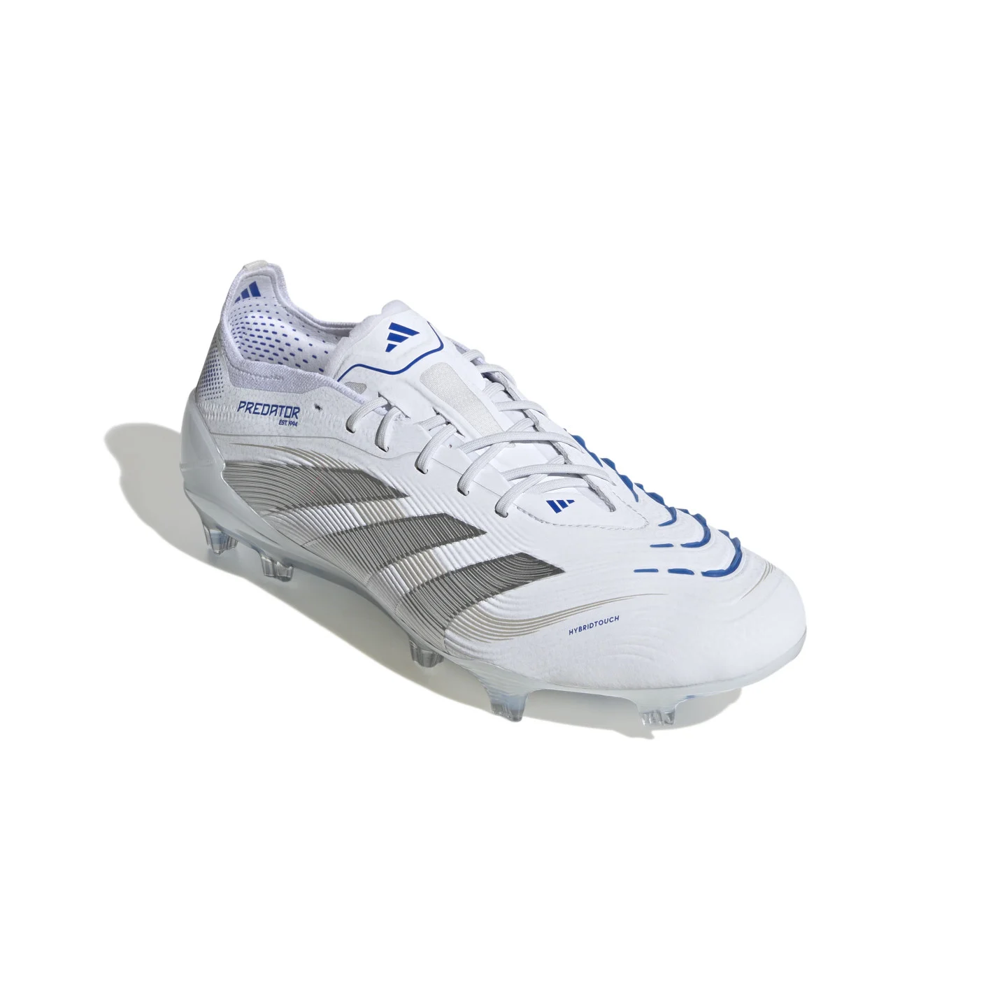 Adidas Predator Elite Gras Voetbalschoenen (FG) Wit Zilver Blauw
