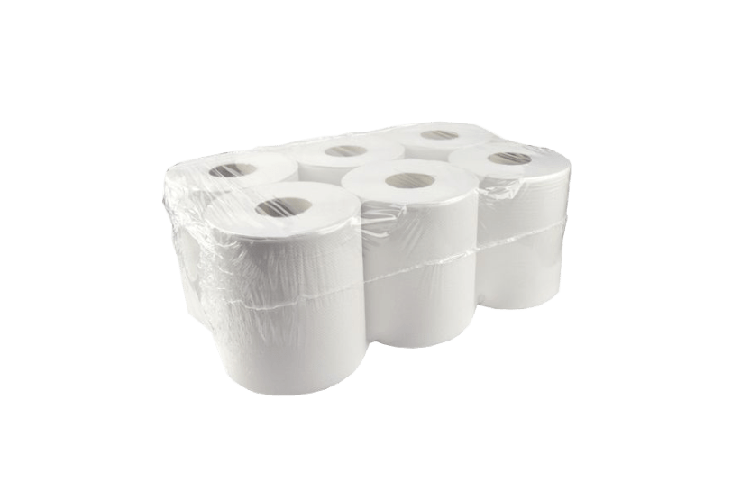 Poetsrol Midi 2 laags 6x150 meter Ø19cm 100% cellulose T9