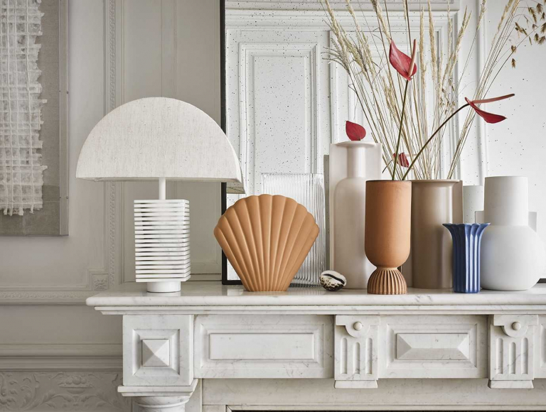 HKliving Matt White vaas small