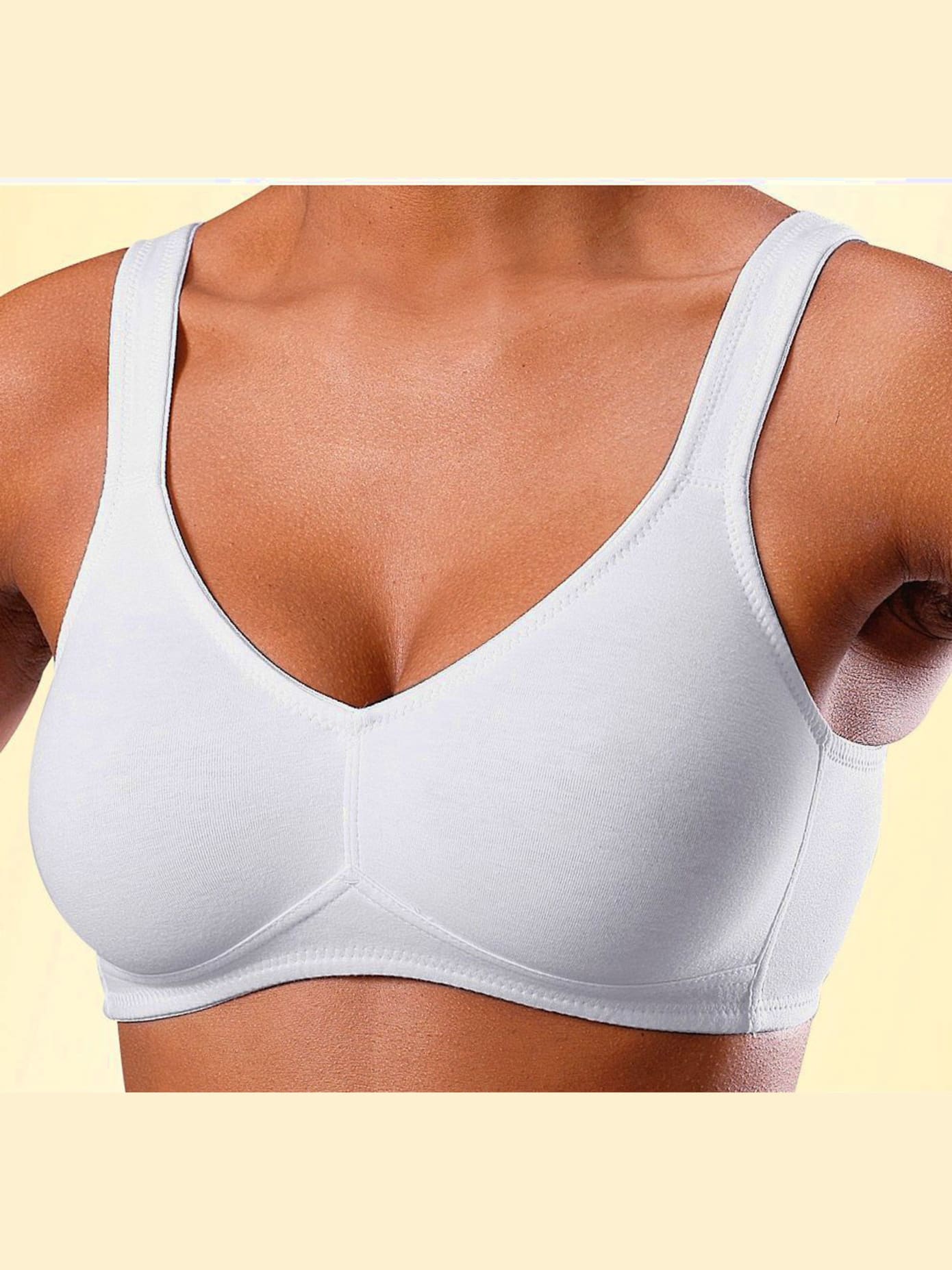 Soutien-gorge doux soutien-gorge en coton, bonnets sans coutures