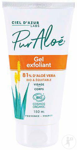 Pur'Aloé Gel Exfoliant Visage Et Corps 81% D'Aloe Vera Bio Et Équitable Tube 150ml
