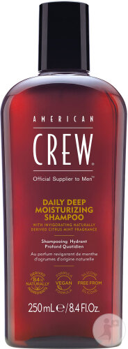 American Crew Shampoing Quotidien Hydratant Pour Homme Tout Type De Cheveux Flacon 250ml