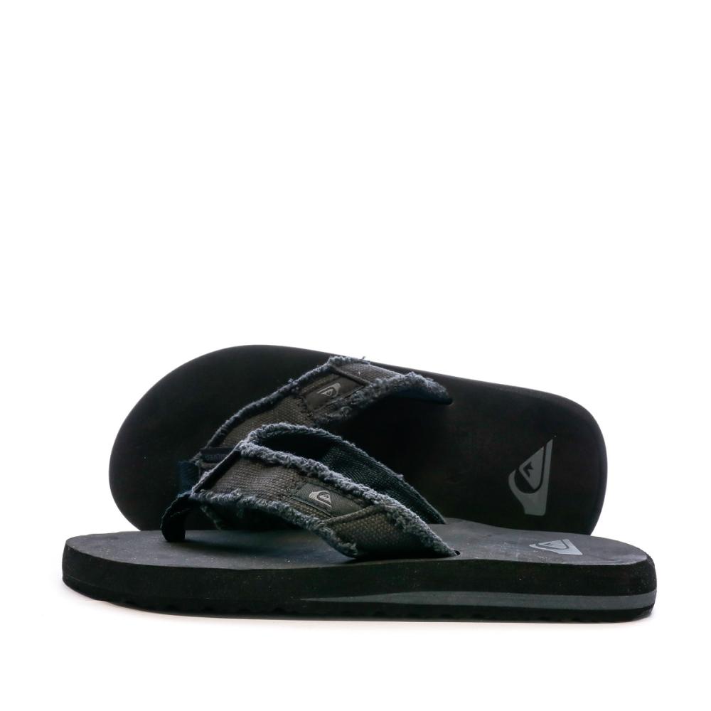 Quiksilver Tongs Noir/Gris Garçon Quiksilver Monkey Abyss