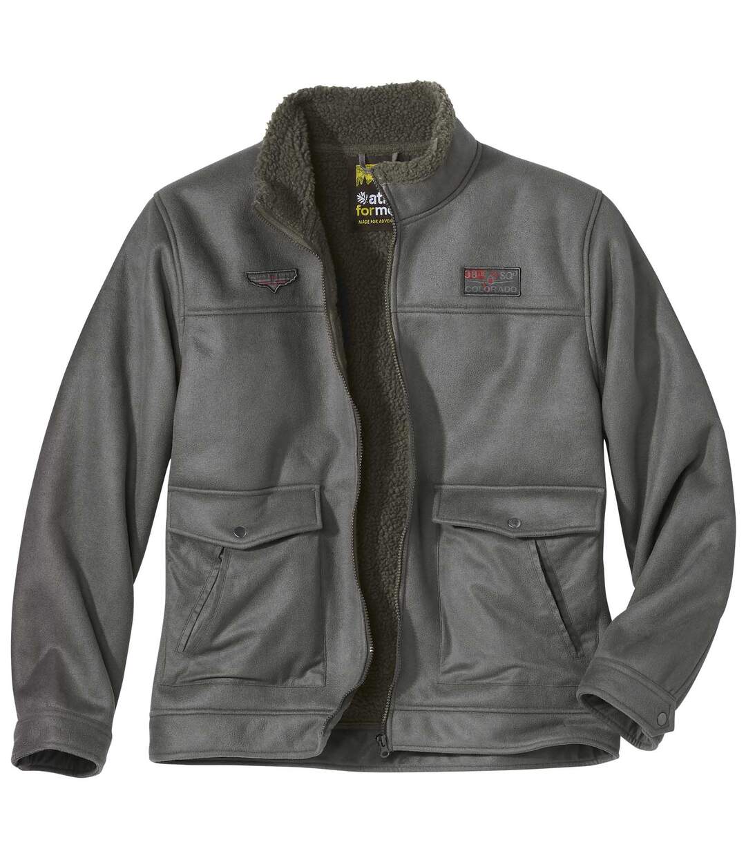 Blouson Suédine Effet Daim Doublé Sherpa