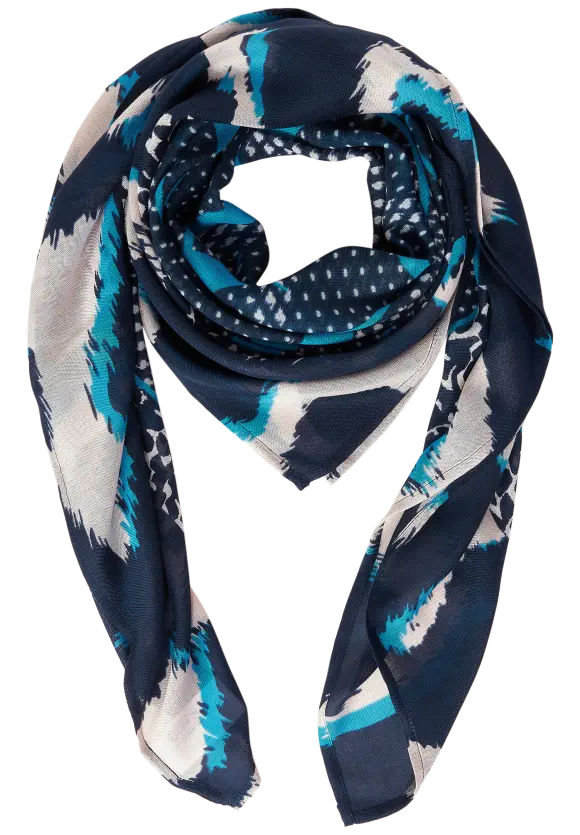 Halstuch mit Print - aquamarine blue