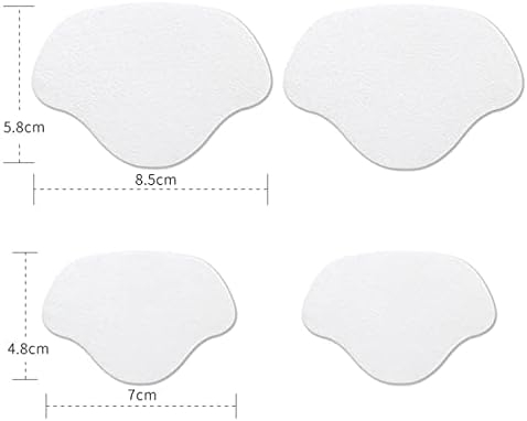 (2 Paar) Leder Fersen Pads Selbstklebende Anti-Rutsch Schuh Reparatur Einlagen - Weiss