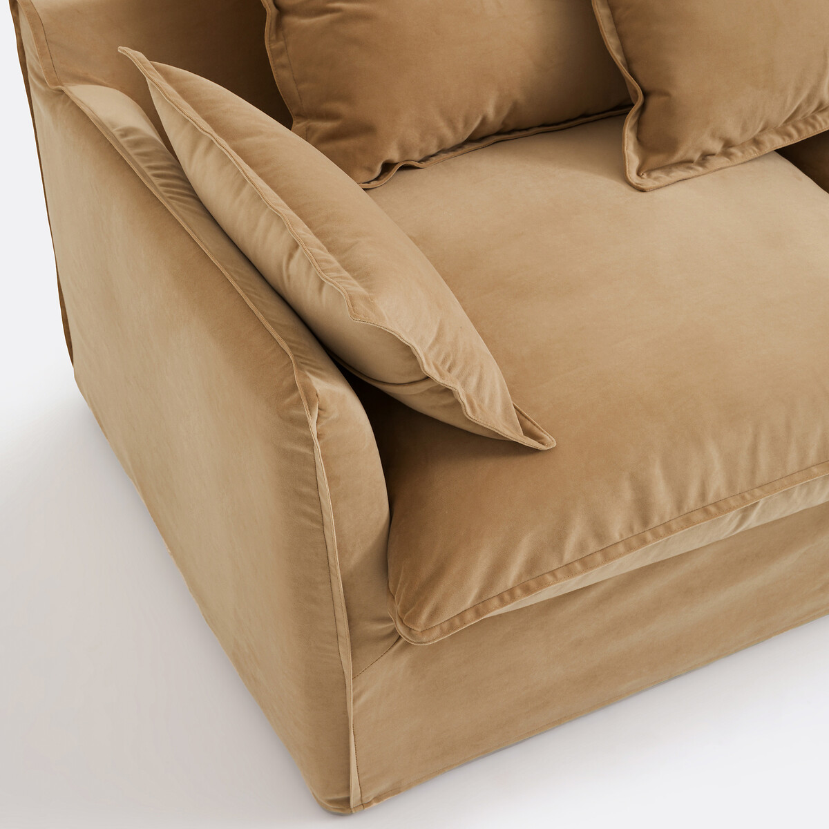 LA REDOUTE INTERIORS<br>Sofá-cama H14 cm, veludo, Odna
