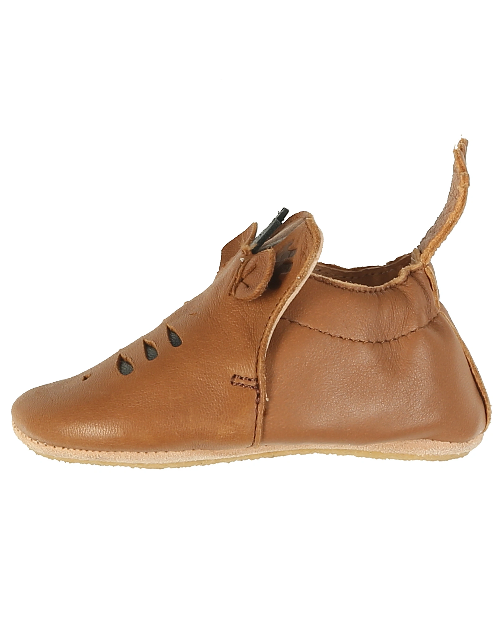 Krabbelschuhe BLUBLU ZEBRA in camel