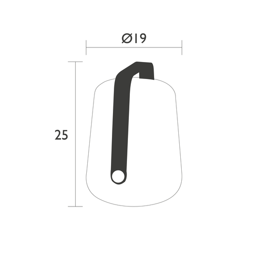 Lampe Balad Carbone H25