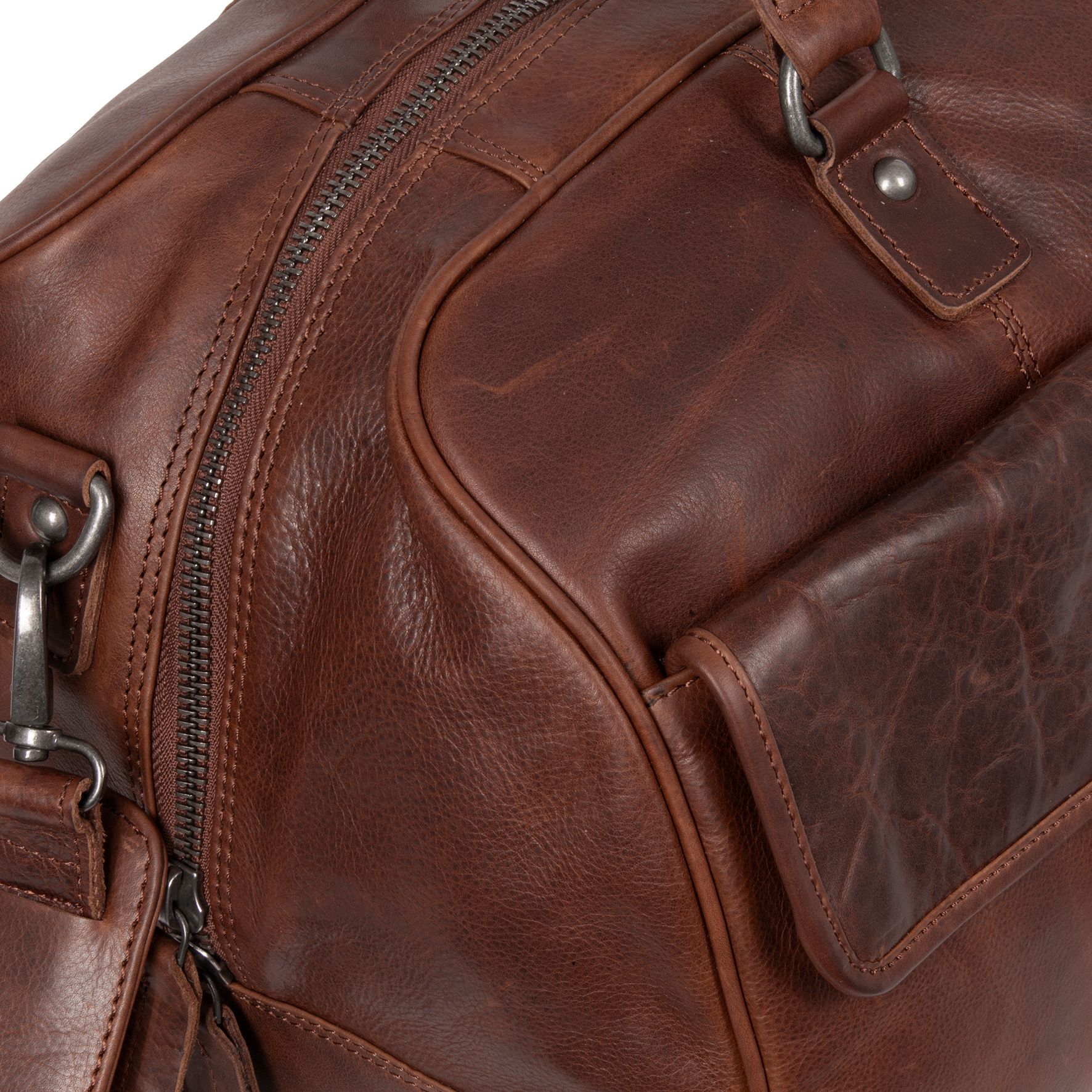 Justified Mia Duffel Leren Weekendtas Bruin
